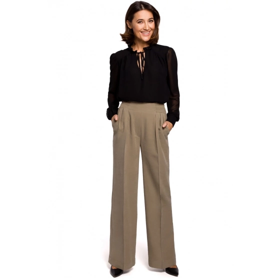 Dámské kalhoty S203 khaki - Stylove