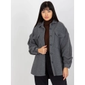 Dámská kabátová košile DN KS 4005.99P Tmavě šedá - FPrice