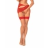 Elegantní punčochy S814 stockings červené - Obsessive
