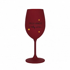 MILUJI VÁNOCE A TAKY VÍNO - bordo sklenice na víno 350 ml