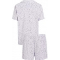 Dámské pyžamo WOVEN SHORT SET 000QS6967E LNU sv. fialové - Calvin Klein