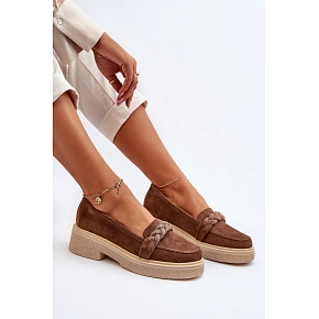 Dámské semišové mokasíny Zazoo 3429/W hnědé - Zazoo