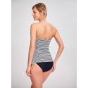 Dámský vrchní díl plavek Tankiny Anya Stripe SW0891 Černo-bílá - Panache