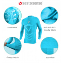 Pánský Thermo Top s dlouhým rukávem CL40 Světle modrá - Sesto Senso