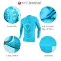 Pánský Thermo Top s dlouhým rukávem CL40 Světle modrá - Sesto Senso