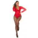 Dámské síťované punčocháče "Hearts" SR3980 černé - In-Stylefashion