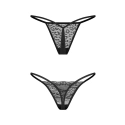 Dámská sexy tanga Clara 2-Pack černé - Obsessive