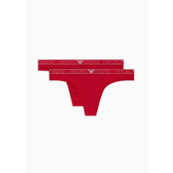 Dámské tanga 2PACK 163333 3F223 00173 červené - Emporio Armani