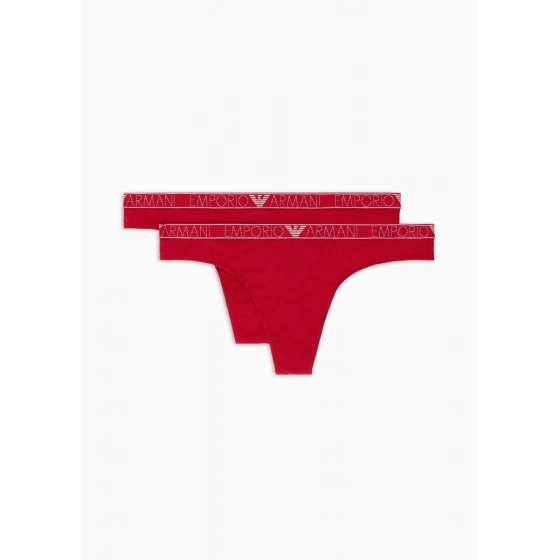 Dámské tanga 2PACK 163333 3F223 00173 červené - Emporio Armani