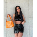 Sexy latexová sukně  R6631 černá - Koucla