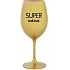 SUPER MÁMA - zlatá sklenice na víno 350 ml