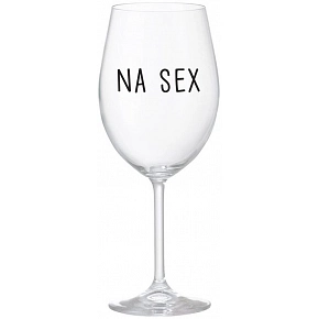 NA SEX - čirá sklenice na víno 350 ml