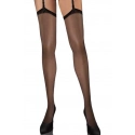 Dámské punčochy k podvazkovému pásu PDP 02 Černá - Sesto senso