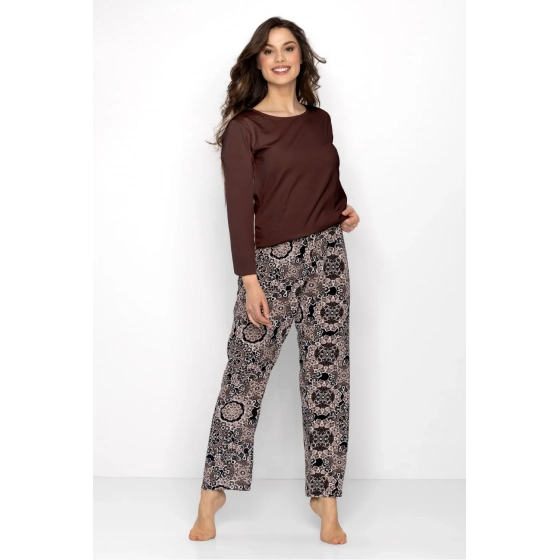 Dámské pyžamo Boho hnědé - Momenti Per Me