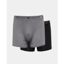 Pánské boxerky 2Pack 111912 4R720 černošedé - Emporio Armani