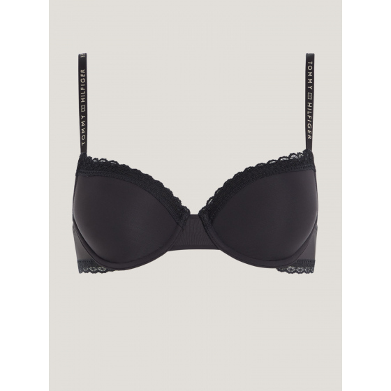 Dámská podprsenka TONAL LACE DEMI-CUP BRA UW0UW04546 BDS černá - Tommy Hilfiger