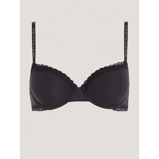 Dámská podprsenka TONAL LACE DEMI-CUP BRA UW0UW04546 BDS černá - Tommy Hilfiger