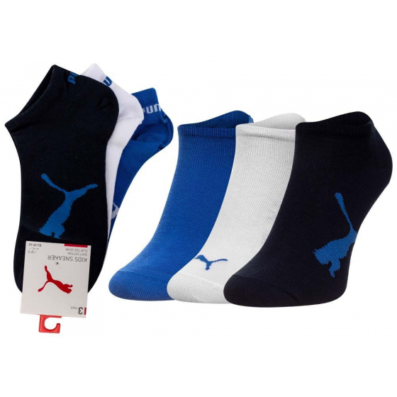 Ponožky 3Pack 100000969 černé-modré-bílé - Puma