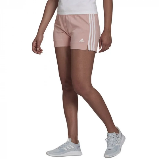 Dámské teplákové šortky W HD1809 růžovo-bílé - Adidas