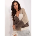 Dámský svetr MI SW 0903.87 Béžovohnědý s ecru - FPrice