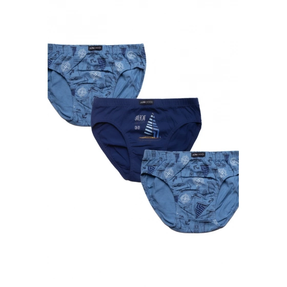 Chlapecké slipy 3PACK B-228 SD Modrá mix vzor - Lama