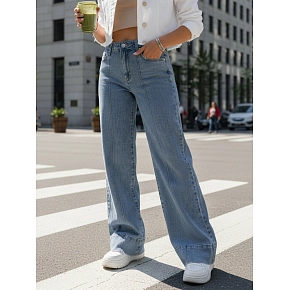 Dámské široké džíny UY2871 modré - FashionStreet