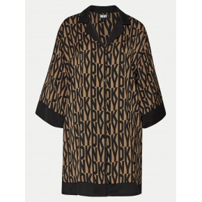 Dámská noční košile YI00017 202 hnědá s potiskem - DKNY