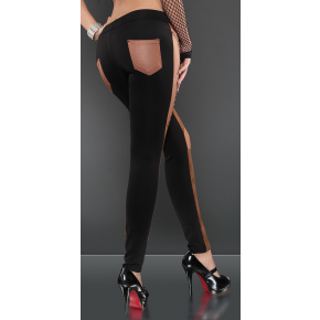 Sexy kalhoty s cvočky a zipy 21851 - KouCla