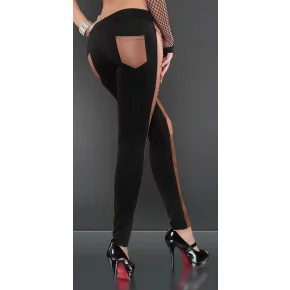 Sexy kalhoty s cvočky a zipy 21851 - KouCla