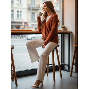 Dámský svetr my2418 Skořicová - FashionStreet 