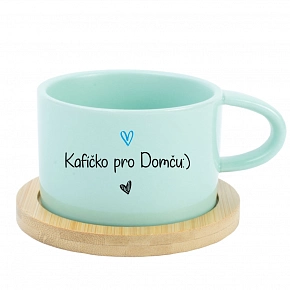 Kafíčko pro Domču - mint hrníček makronka 200 ml