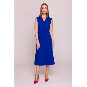 Dámské šaty áčkového střihu S410 královsky modré - Stylove