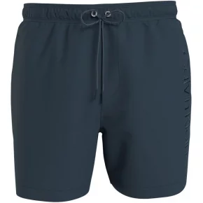 Pánské koupací kraťasy - KM00718 PRC - tm.šedá - Calvin Klein