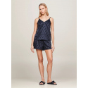 Dámský pyžamový set dárkové balení GIFT PYJ CAMI SET & SLIPPERS UW0UW04855 DW5 tm. modré - Tommy Hilfiger