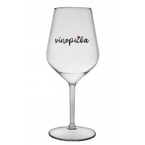 VÍNOPIČKA - čirá nerozbitná sklenice na víno 470 ml