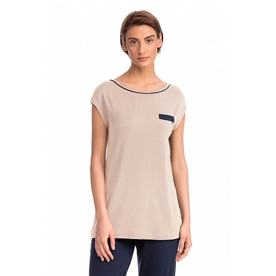 Vamp - Krátká dámská noční košile BEIGE SOLEIL M 14191 - Vamp