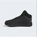 Unisex junior kotníčková obuv Hoops Mid 3.0 K Jr HR0228 Černá - Adidas