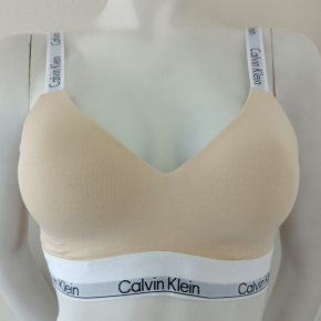 Dámská podprsenka QF7030E ACK světle béžová - Calvin Klein