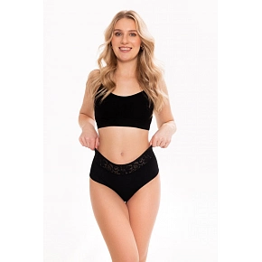 Kalhotky Cotton Mood Brasil černé- Julimex