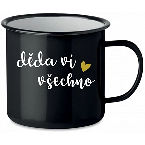 DĚDA VÍ VŠECHNO - černý plecháček 350 ml