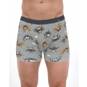 Pánské boxerky Tattoo BAT 280/252 Šedá vzor - Cornette