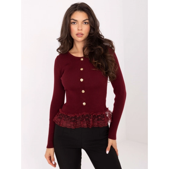 Dámská svetřík PM SW YIS1027.85 Bordó - FPrice