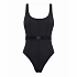 Dámské jednodílné plavky Monogram Rib KW0KW02151-BEH - Calvin Klein