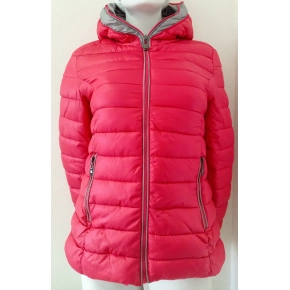Dámská prošívaná bunda s kapucí B7013 červená - SWest