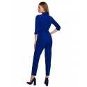 Dámský overal se šálovým límcem královská modř - Stylove