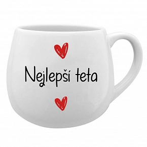 HRNEK Nejlepší teta - bílý keramický hrníček 300 ml