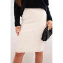 Dámská viskózová sukně ZS5185 smetanová  - Kesi