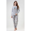 Dámské pyžamo dlouhé Tygřík šedé - Vienetta