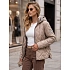 Dámská přechodová bunda s kapucí TY5774 sv.hnědá - FashionStreet 