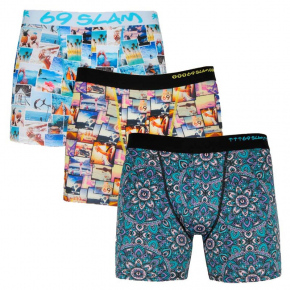 Pánské boxerky fit mix 3PACK PACMRT-PO - 69SLAM